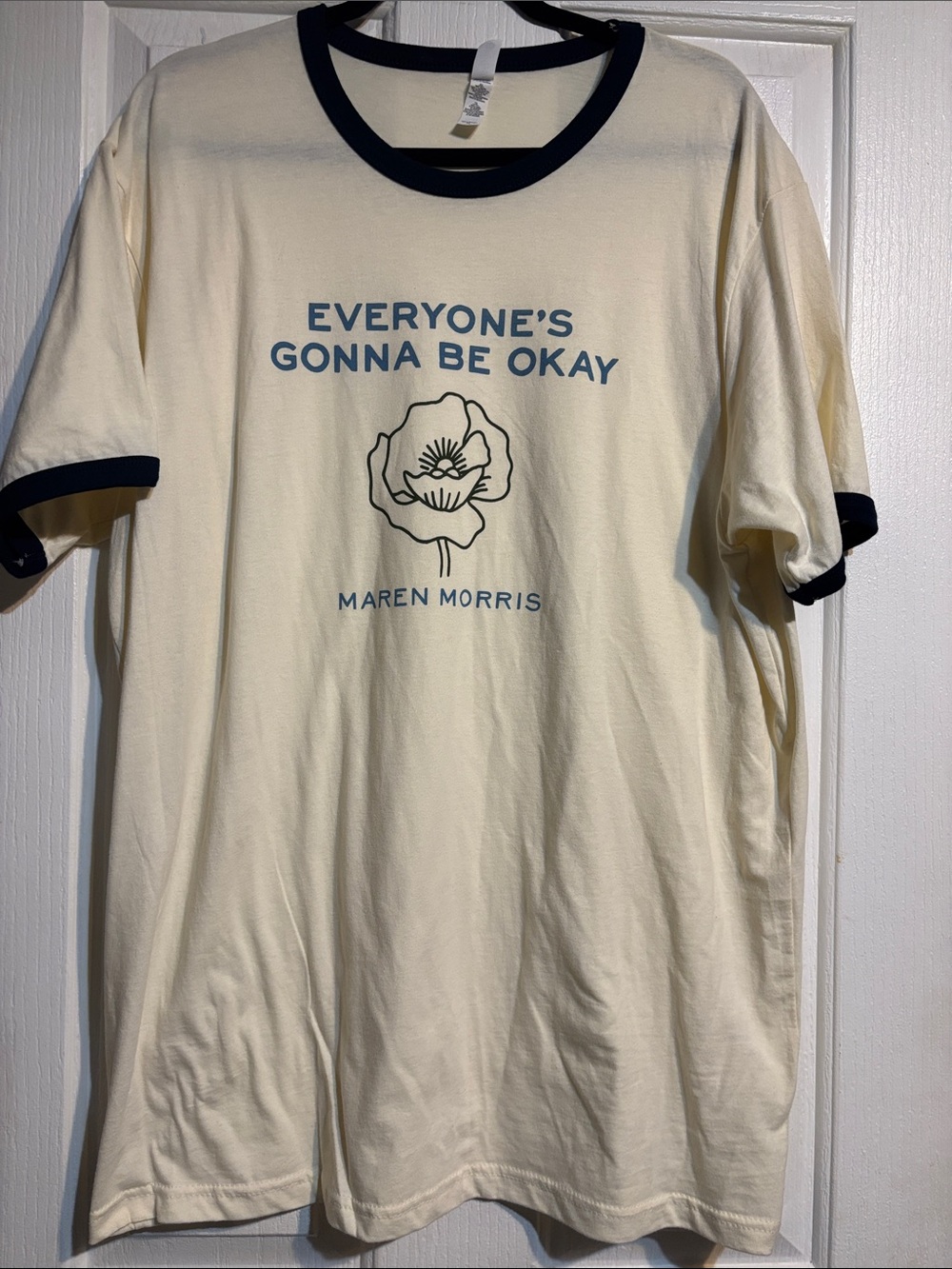 Maren Morris Concert 🎵 “Everyone's Gonna Be Okay" Cream Ringer T-Shirt